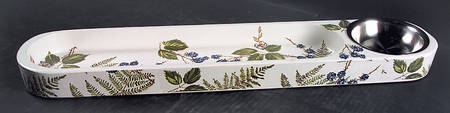 Forsa Wood Baguette Tray with Metal Dip