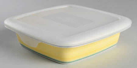 French Garden Fleurence 8" Square Baker & Plastic Lid
