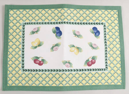 French Garden Fleurence Reversible Cloth Placemat