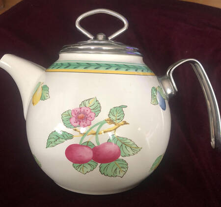 French Garden Fleurence Metal Kettle & Lid