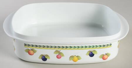 French Garden Fleurence 40 Oz Square Plastic Microwave Bowl, No Vent Lid