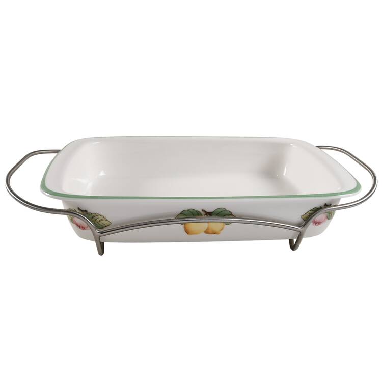 French Garden Fleurence 14" Lasagna W/Metal Rack by Villeroy & Boch