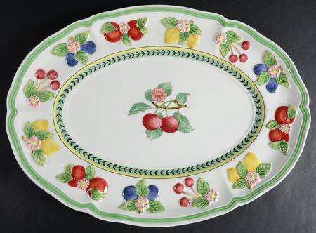 French Garden Fleurence 18" Oval Serving Platter
