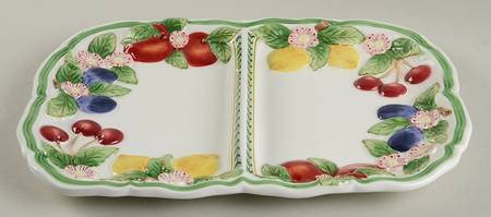 French Garden Fleurence 2 Part Rectangular Divided Server