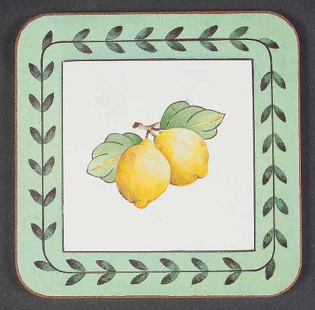 French Garden Fleurence Square Corkback Coaster by Villeroy & Boch