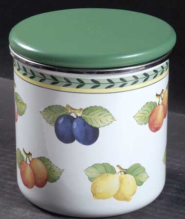 French Garden Fleurence Small Metal Canister & Wood Lid by Villeroy & Boch