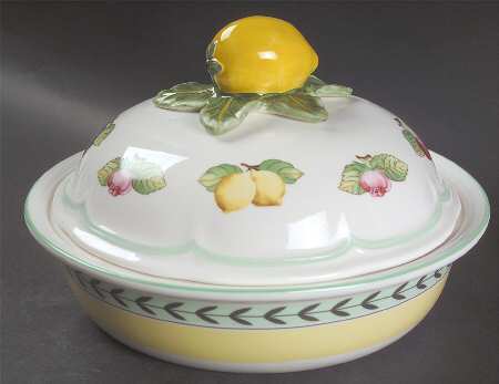 French Garden Fleurence 8" Flat Covered Bowl