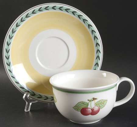 French Garden Fleurence Breakfast Cup & Saucer Set