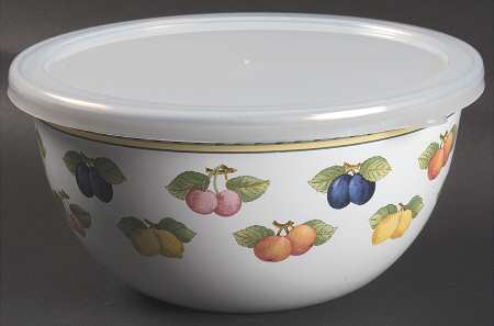 French Garden Fleurence 6" Metal Mixing Bowl & Plastic Lid