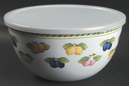 French Garden Fleurence 9" Metal Mixing Bowl & Plastic Lid