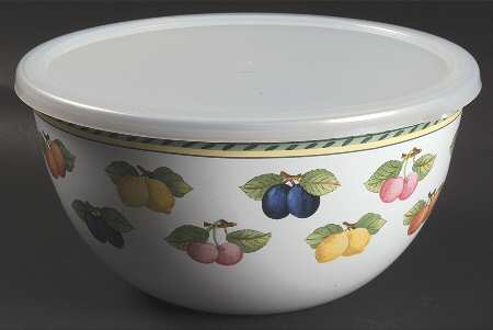 French Garden Fleurence 8.75" Metal Mixing Bowl & Plastic Lid