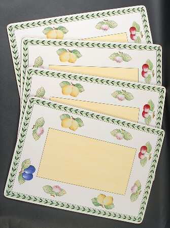 French Garden Fleurence Corkboard Placemat - Set of 4