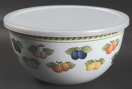 French Garden Fleurence 8" Metal Mixing Bowl & Plastic Lid