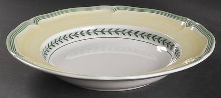 French Garden Vienne Large Rim Soup Bowl
