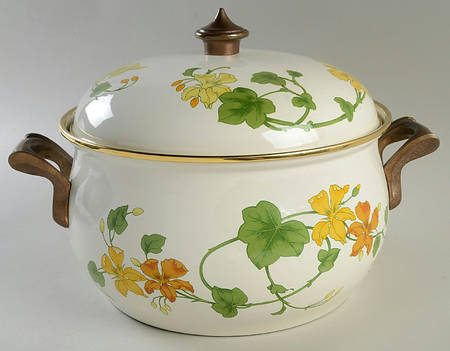 Geranium (Non Ribbed Rim) 7 Qt Metal Stockpot & Lid