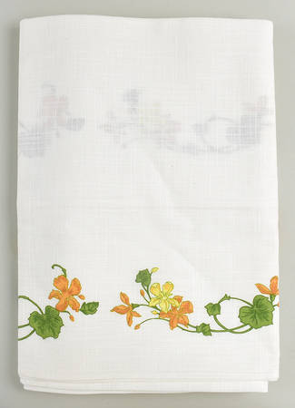 Geranium (Non Ribbed Rim) 58" X 82" Rectangular Vinyl Tablecloth
