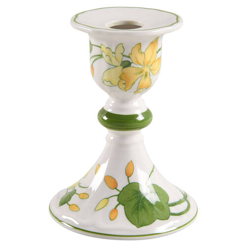 Geranium (Non Ribbed Rim) Small Candlestick