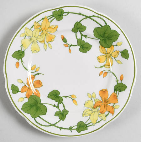 Geranium (Non Ribbed Rim) Bread & Butter Plate