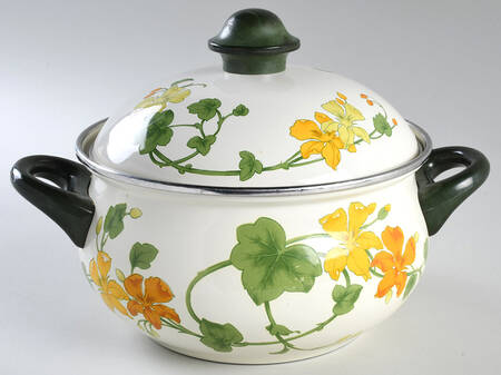 Geranium (Non Ribbed Rim) 7 Quart Metal Stockpot & Lid