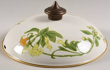 Geranium (Non Ribbed Rim) 1.5 Quart Metal Covered Casserole, Lid Only