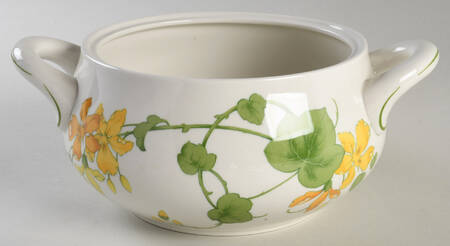 Geranium (Non Ribbed Rim) Round Vegetable No Lid