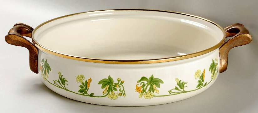 Geranium (Non Ribbed Rim) 11" Metal Buffet Server