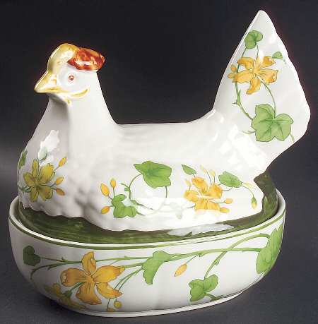 Geranium (Non Ribbed Rim) Hen On Nest