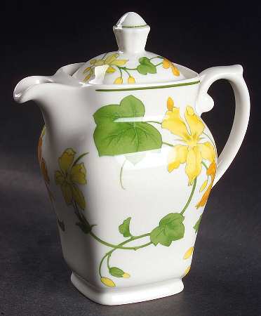 Geranium (Non Ribbed Rim) Hot Water Jug & Lid