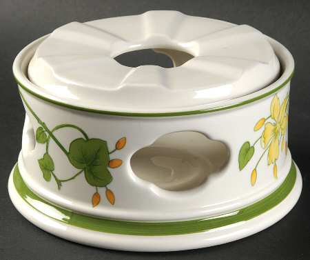 Geranium (Non Ribbed Rim) 2 Piece Warmer Stand