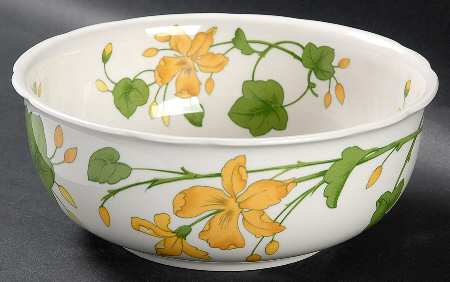 Geranium (Non Ribbed Rim) 7" Round Vegetable Bowl