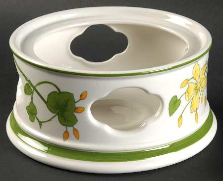 Geranium (Non Ribbed Rim) Bottom for 2 Pc Warmer Stand