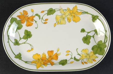 Geranium (Non Ribbed Rim) Pickle Dish