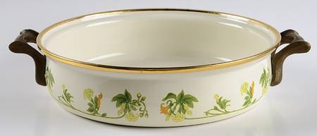 Geranium (Non Ribbed Rim) 2.5 Qt Metal Casserole No Lid