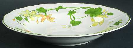 Geranium (Ribbed Rim) Large Rim Soup Bowl
