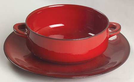 Granada Flat Cream Soup Bowl & Saucer Set