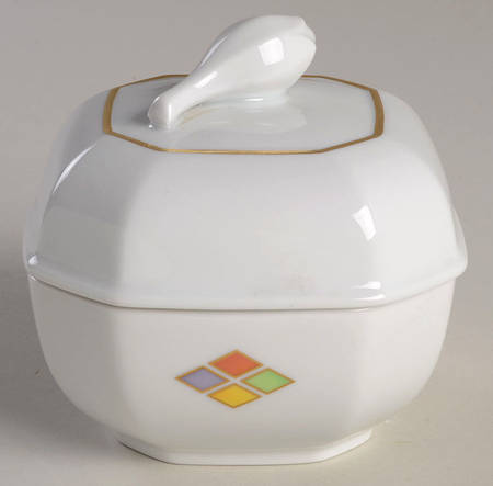 Harlequin Sugar Bowl & Lid