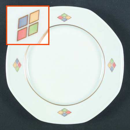 Harlequin Salad Plate
