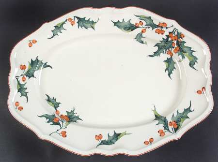 Holly 17" Oval Serving Platter