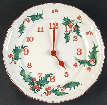 Holly Clock Plate
