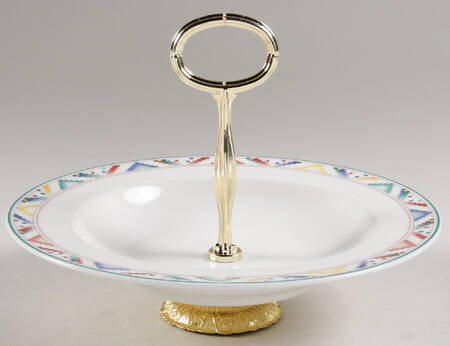 Indian Look 6"-7" Handled Footed Nut Dish HC