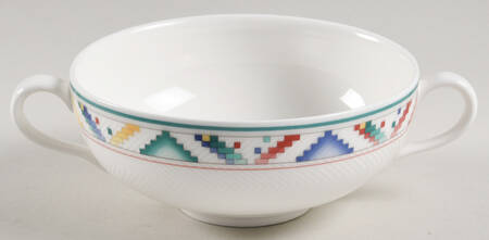 Indian Look Flat Cream Soup Bowl