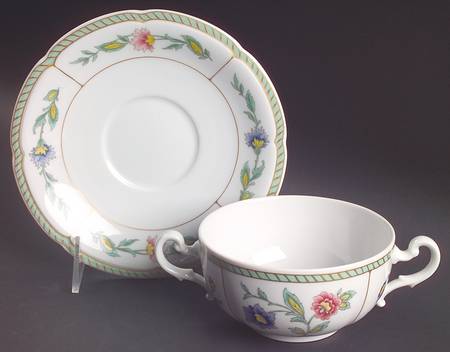 Indian Summer Flat Cream Soup Bowl & Saucer Set