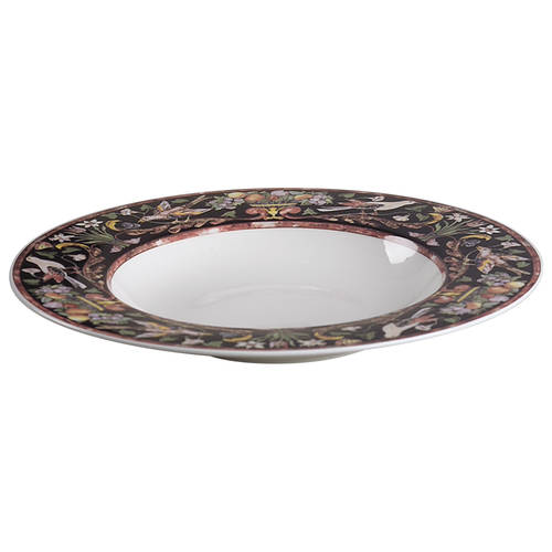 Intarsia Large Rim Soup Bowl
