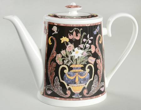Intarsia Coffee Pot & Lid