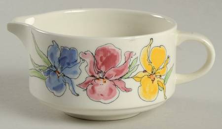 Iris Yellow Pink Blue Creamer
