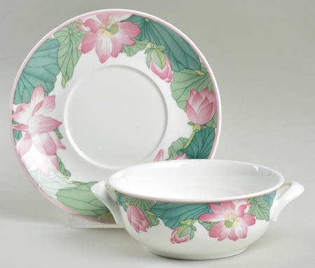 Jade Flat Cream Soup Bowl & Saucer Set