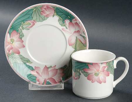 Jade Flat Demitasse Cup & Saucer Set