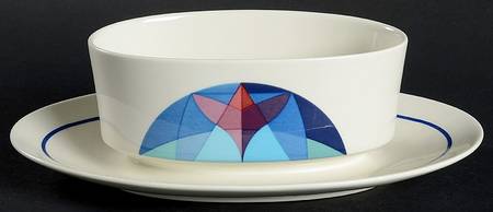 Kaleidoscope Gravy Boat with Attached Underplate