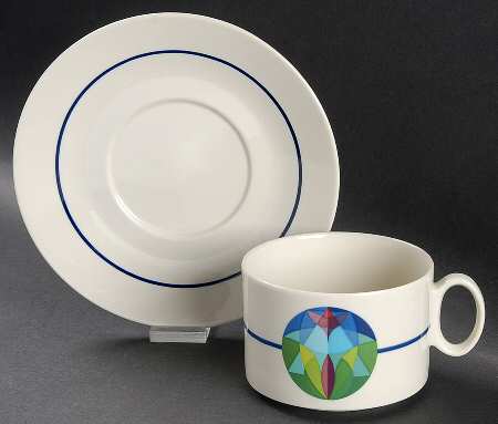Kaleidoscope Flat Cup & Saucer Set