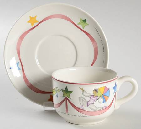 Le Cirque Flat Cup & Saucer Set